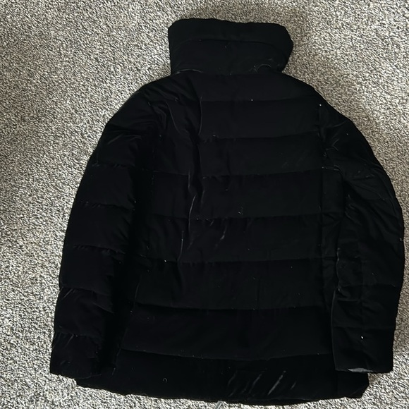 BCBGENERATION Down/feather Winter Coat Black Velvet Puffer & Silver Size… - Picture 5 of 9